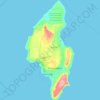 Tinian Island topographic map, elevation, terrain