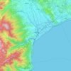 Odawara topographic map, elevation, terrain