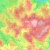 Millevaches topographic map, elevation, terrain