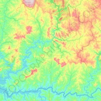 Corumbaíba topographic map, elevation, terrain