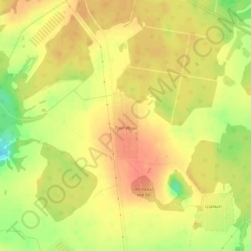 Тригубцы topographic map, elevation, terrain