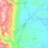 Lérida topographic map, elevation, terrain