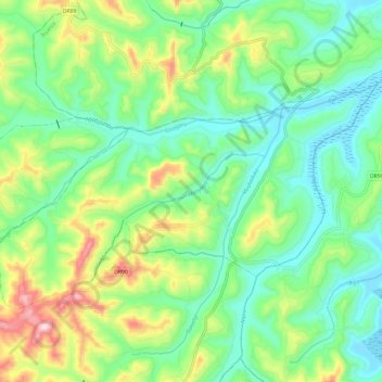 Gikonko topographic map, elevation, terrain