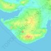 Kathiawar topographic map, elevation, terrain