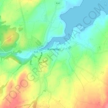 Ramelton topographic map, elevation, terrain