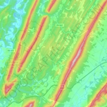 Dublin Township topographic map, elevation, terrain