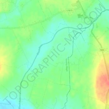 Cloonbanaun topographic map, elevation, terrain