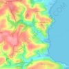 Mevagissey topographic map, elevation, terrain
