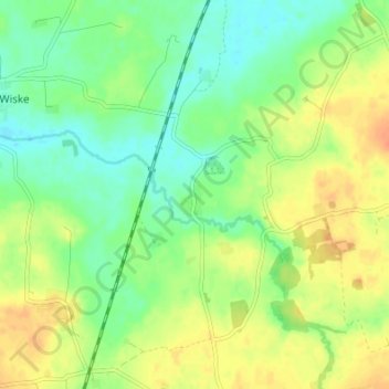 West Rounton topographic map, elevation, terrain