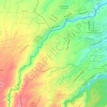 Aldiano Olaes topographic map, elevation, terrain