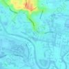 Benowa topographic map, elevation, terrain
