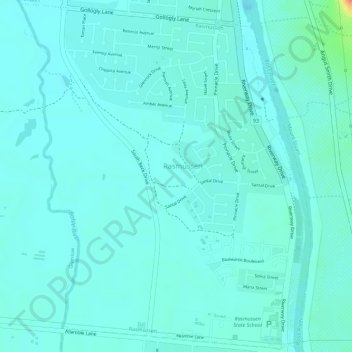 Rasmussen topographic map, elevation, terrain