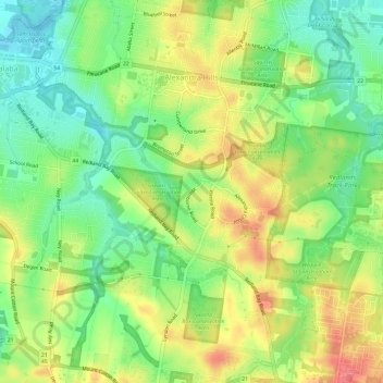 Alexandra Hills topographic map, elevation, terrain