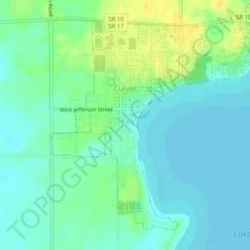 Culver topographic map, elevation, terrain