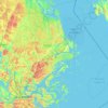 Norrtälje kommun topographic map, elevation, terrain