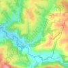 Escoulis topographic map, elevation, terrain