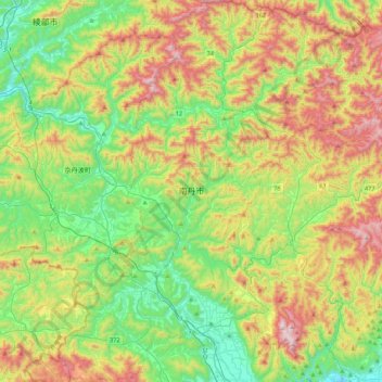 南丹市 topographic map, elevation, terrain