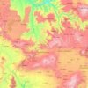 West Shewa topographic map, elevation, terrain