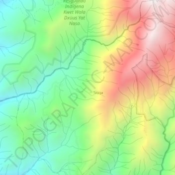 TALAGA topographic map, elevation, terrain