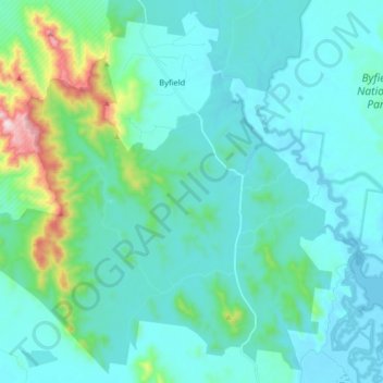 Byfield topographic map, elevation, terrain