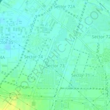 Sector 73 topographic map, elevation, terrain