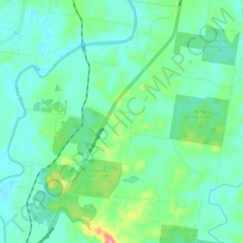 Owanyilla topographic map, elevation, terrain