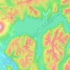 Todos los Santos Lake topographic map, elevation, terrain