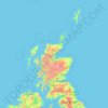Schottland topographic map, elevation, terrain