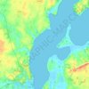 Skive Fjord topographic map, elevation, terrain