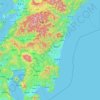 Préfecture de Miyazaki topographic map, elevation, terrain