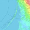 Curonian Spit topographic map, elevation, terrain