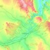 Calatayud topographic map, elevation, terrain