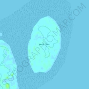 Walsh Island topographic map, elevation, terrain
