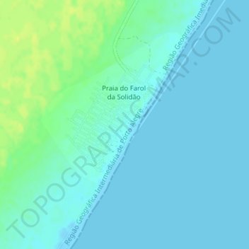 Farol da Solidão topographic map, elevation, terrain