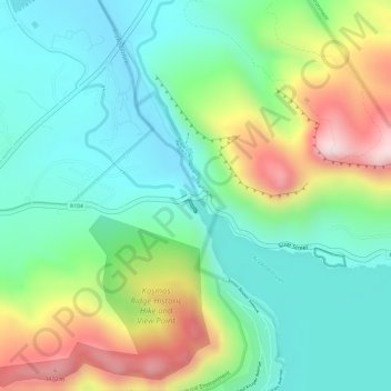 Hartbeespoort Dam topographic map, elevation, terrain