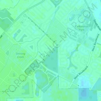 Max's Creek topographic map, elevation, terrain