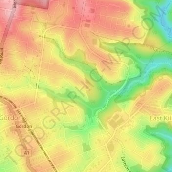 East Gordon Park topographic map, elevation, terrain