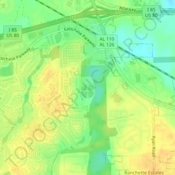 Fain Park topographic map, elevation, terrain