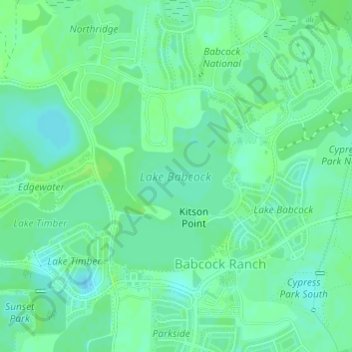 Lake Babcock topographic map, elevation, terrain