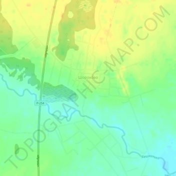 Шорохово topographic map, elevation, terrain