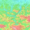 Salzkammergut topographic map, elevation, terrain