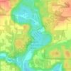 Inland Sea topographic map, elevation, terrain