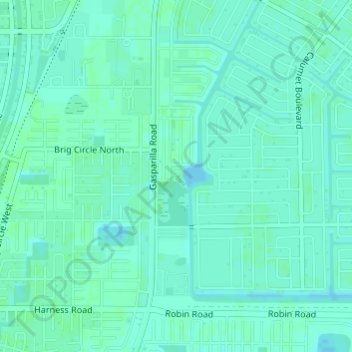 South Gulf Cove Park topographic map, elevation, terrain