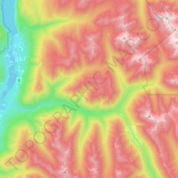 Lemon Creek topographic map, elevation, terrain