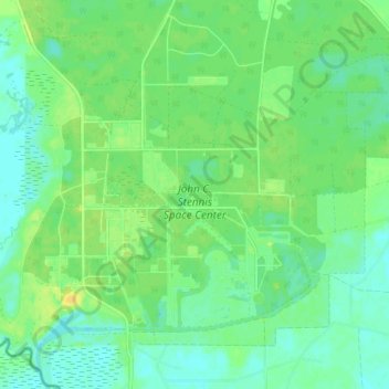 John C. Stennis Space Center topographic map, elevation, terrain