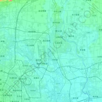 小中河 topographic map, elevation, terrain