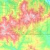 Siskiyou Mountains topographic map, elevation, terrain