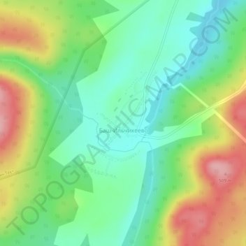 Баш-Ильчикеево topographic map, elevation, terrain