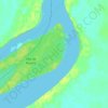 Amazon River topographic map, elevation, terrain