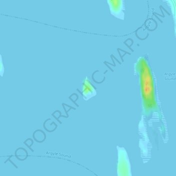 Big Gooseberry Island topographic map, elevation, terrain